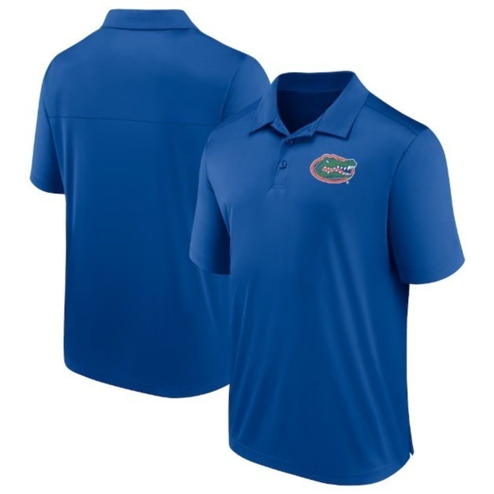 Fanatics Men's Royal Florida Gators Left‎ Side Block Polo Shirt Size 2XL